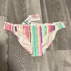 Jessica Simpson Pastel Stripe One-Piece Swim (Pink, Mint, Cream, Black)